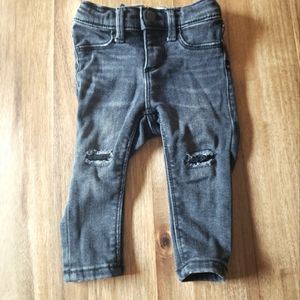 Old Navy Stretch Distressed Black Jeans 18m